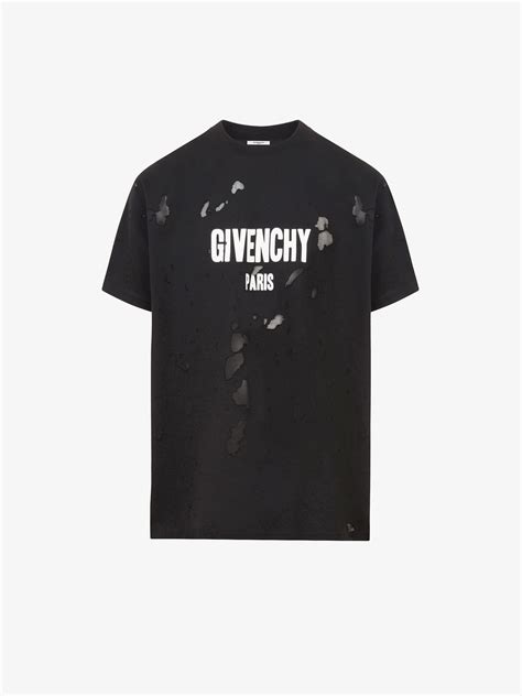 t-shirt destroyed givenchy paris|GIVENCHY oversized t.